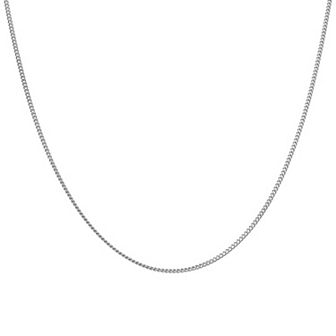 Giorgio di Vicenza Sterling Silver Italian Thin Curb Chain Necklace