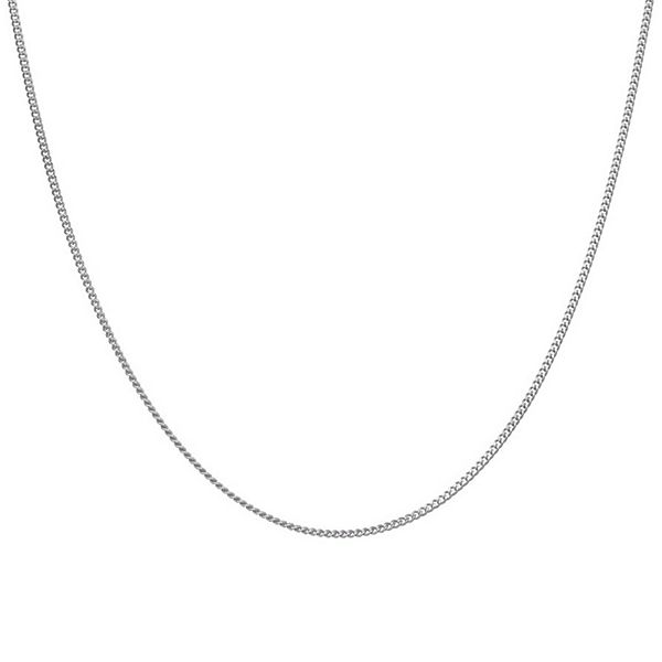 Giorgio di Vicenza Sterling Silver Italian Thin Curb Chain Necklace