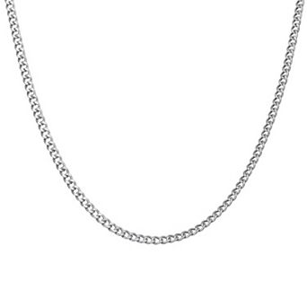 Giorgio di Vicenza Sterling Silver Italian Curb Chain Necklace