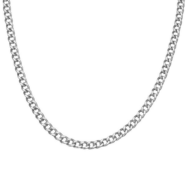 Giorgio di Vicenza Sterling Silver Men's Italian Curb Chain Necklace