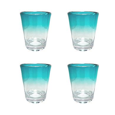 Food Network™ 4-pc. Turquoise Ombre Double Old-Fashioned Acrylic Glass Set