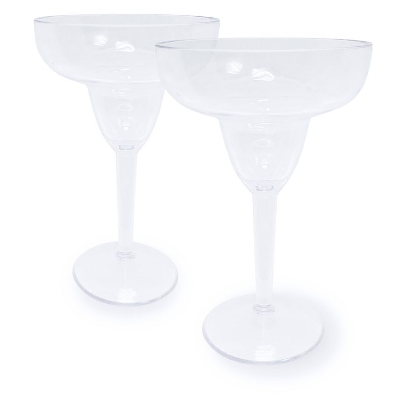 Food Network 2-pc. Clear Textured Acrylic Margarita Glass Set, White