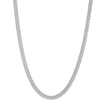 Giorgio di Vicenza Sterling Silver Men's Italian Cuban Curb Chain Necklace