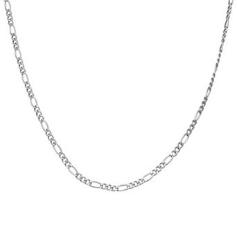 Giorgio di Vicenza Sterling Silver Figaro Chain Necklace