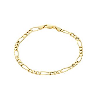 Giorgio di Vicenza Sterling Silver Italian Figaro Chain Bracelet