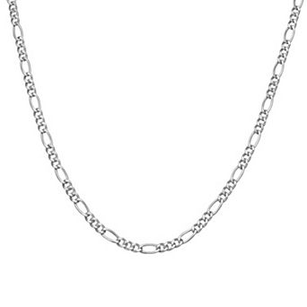 Giorgio di Vicenza Sterling Silver Men's Figaro Chain Necklace