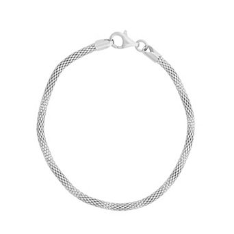 Giorgio di Vicenza Sterling Silver Italian Popcorn Chain Bracelet