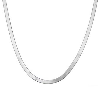 Giorgio di Vicenza Sterling Silver Men's Herringbone Chain Necklace