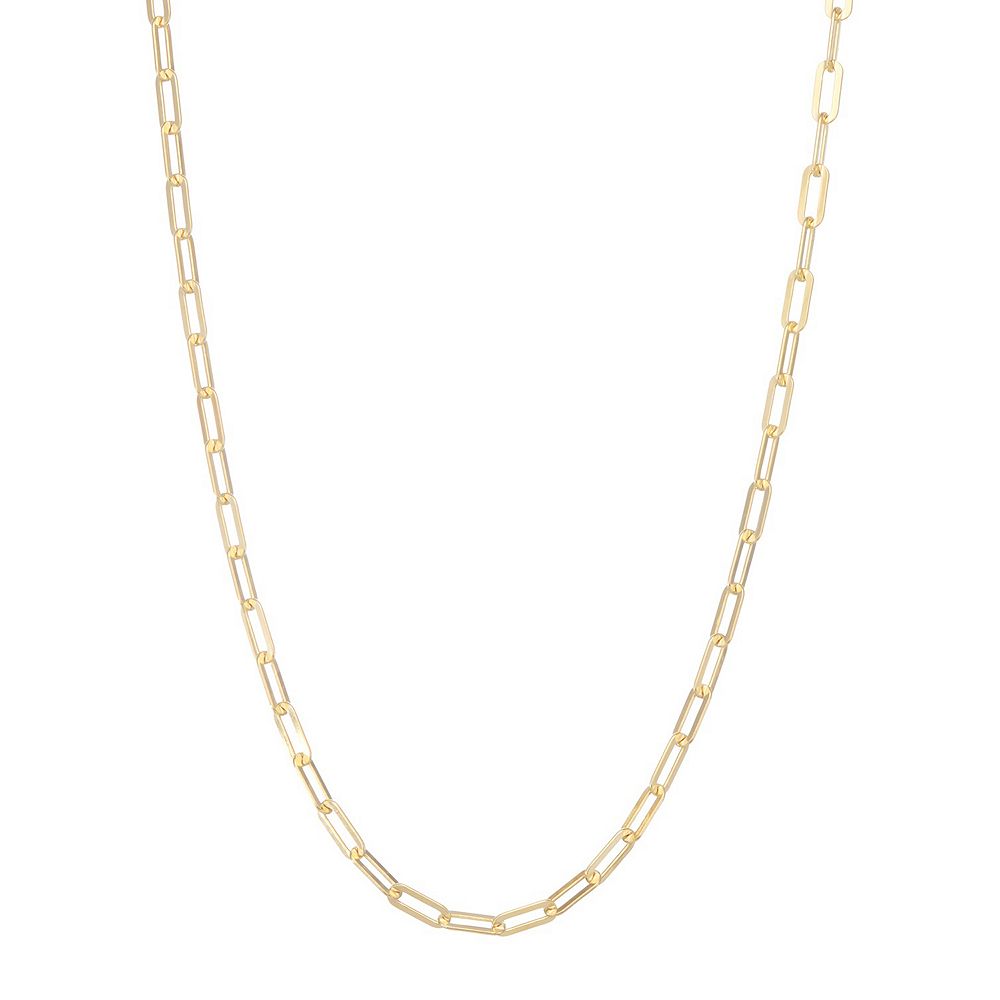 Giorgio di Vicenza Sterling Silver Flat Paper Clip Chain Necklace
