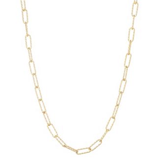 Giorgio di Vicenza 14k Sterling Silver Paper Clip Chain Necklace