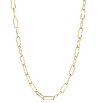 Giorgio di Vicenza Sterling Silver Men's Paper Clip Chain Necklace