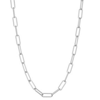 Giorgio di Vicenza Sterling Silver Men's Paper Clip Chain Necklace