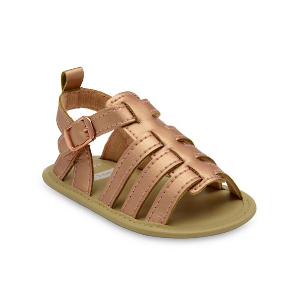 Baby Girl Carter's Metallic Sandal Crib Shoes