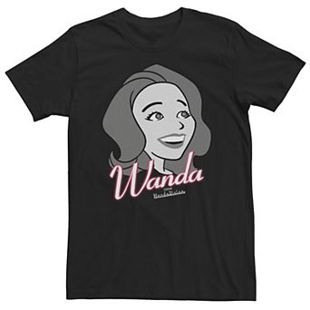 Big & Tall Marvel WandaVision Wanda Retro Big Face Tee