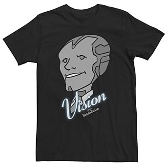 Big & Tall Marvel WandaVision Vision Retro Big Face Tee