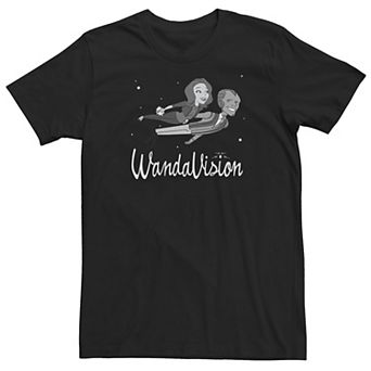 Big & Tall Marvel WandaVision Flying Cartoon Stars Tee