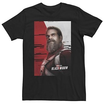 Big & Tall Marvel Black Widow Red Guardian Character Poster Tee