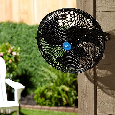 iLiving ILG8E18-15 18 Inch Wall Mounted Adjustable Outdoor Waterproof Fan