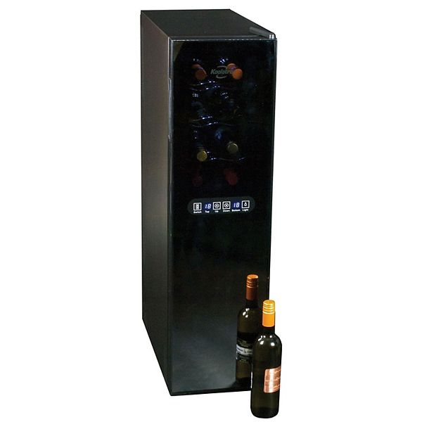 Koolatron 10-in W 18-Bottle Capacity Black Dual Zone Cooling Freestanding Wine  Cooler in the Wine Coolers department at