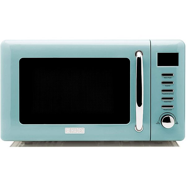 Haden Heritage Vintage Retro 0.7 Cu Ft 700W Countertop Microwave Oven, Blue