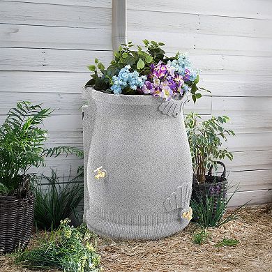 Good Ideas RWURN50-LIG 50 Gallon Rain Saver Wizard Barrel Urn, Light Granite