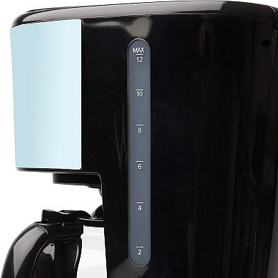 Haden Heritage 12 Cup Programmable Vintage Retro Home Coffee Maker Machine, Blue