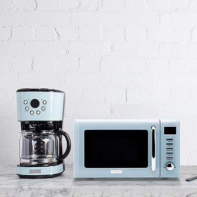Haden Heritage 12 Cup Programmable Vintage Retro Home Coffee Maker Machine, Blue