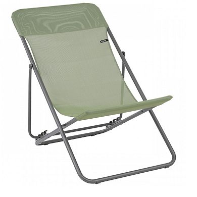 Lafuma Maxi Transat Folding Camping Steel Mesh Sling Chair, Moss Green (2 Pack)