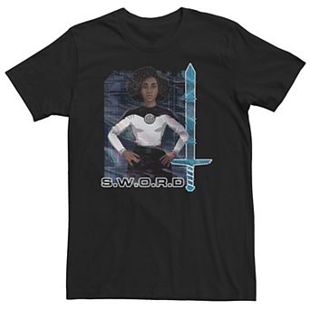 Big & Tall Marvel WandaVision Monica Rambeau S.W.O.R.D. Glitch Tee