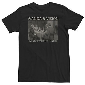 Big & Tall Marvel WandaVision Wanda & Vision Westview Fitter-Inners Tee