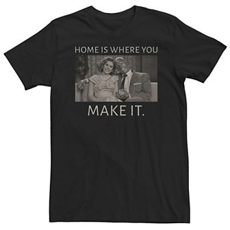 Big & Tall Marvel WandaVision Wanda & Vision Home Is Where You Make It Tee