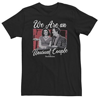 Big & Tall Marvel Valentine's Day WandaVision "We Are An Unusual Couple" Tee