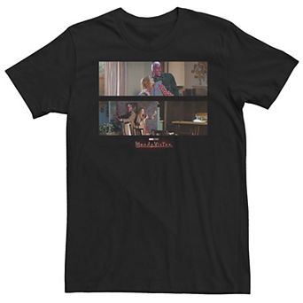 Big & Tall Marvel WandaVision Wanda & Vision 70s Panels Tee
