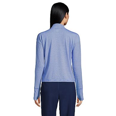 Women's Lands' End Performance UPF 50 Mockneck Top