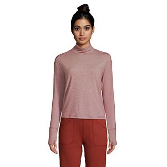 Women's Lands' End Performance UPF 50 Mockneck Top