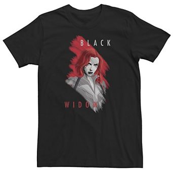 Big & Tall Marvel Black Widow Swipe Portrait Tee
