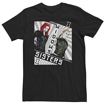 Big & Tall Marvel Black Widow Natasha Yelena Widows Sisters Tee