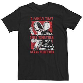 Big & Tall Marvel Black Widow Family That Spies Together Stays Together Tee
