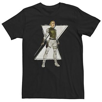 Big & Tall Marvel Black Widow Yelena Belova Comic Style Portrait Tee