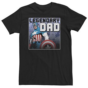 Big & Tall Marvel Captain America Father's Day Legend Tee