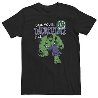 Big & Tall Marvel Hulk Incredible Dad Father's Day Tee