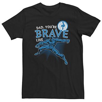 Big & Tall Marvel Black Panther Brave Dad Father's Day Tee