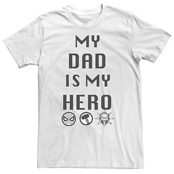 Big & Tall Marvel Avengers "My Dad Is My Hero" Tee