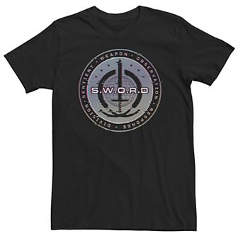 Big & Tall Marvel WandaVision S.W.O.R.D. Digital Glitch Logo Tee