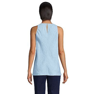 Women's Lands' End Women's Linen Sleeveless Shirt