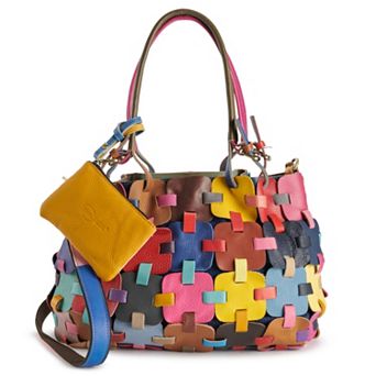 AmeriLeather Colby Leather Tote Bag and Coin Pouch Set