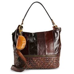 AmeriLeather Qmetal Patchwork Leather Mini Shoulder Bag