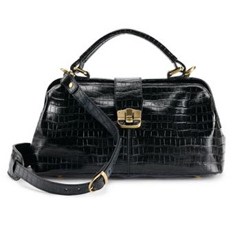 AmeriLeather Hillary Classic Leather Crossbody Bag