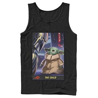 Men's Star Wars: The Mandalorian The Child Trading Card Tank Top