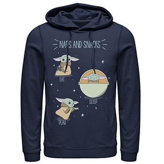 Men's Star Wars: The Mandalorian The Child Naps And Snacks Doodles Hoodie